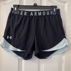 Under Armour Loose Fit Shorts - Black/White.  Womens:  Small.